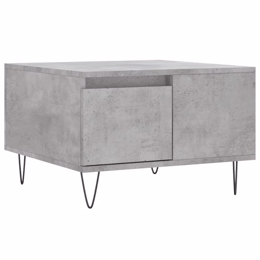Berkfield Home Modern Square Coffee Table in Concrete Grey, W/D/H: 55 x 55 x 36.5 cm – 2