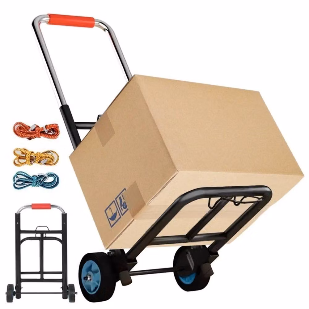 NESTLUNE Heavy Duty Folding Sack Truck in Black, 55kg Capacity, W: 52 cm – 2