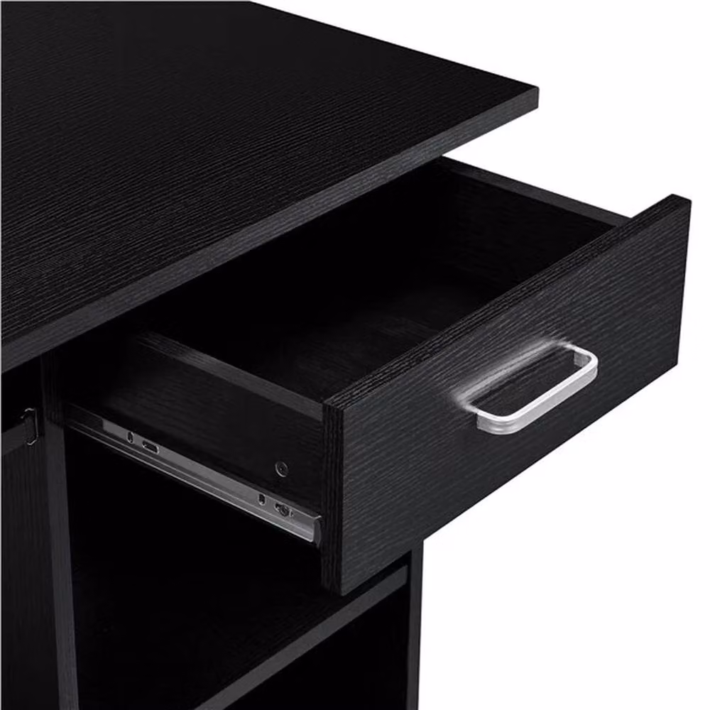 EONLION Black Modern Wood Computer Desk for Home Office, Width: 100 cm – 5