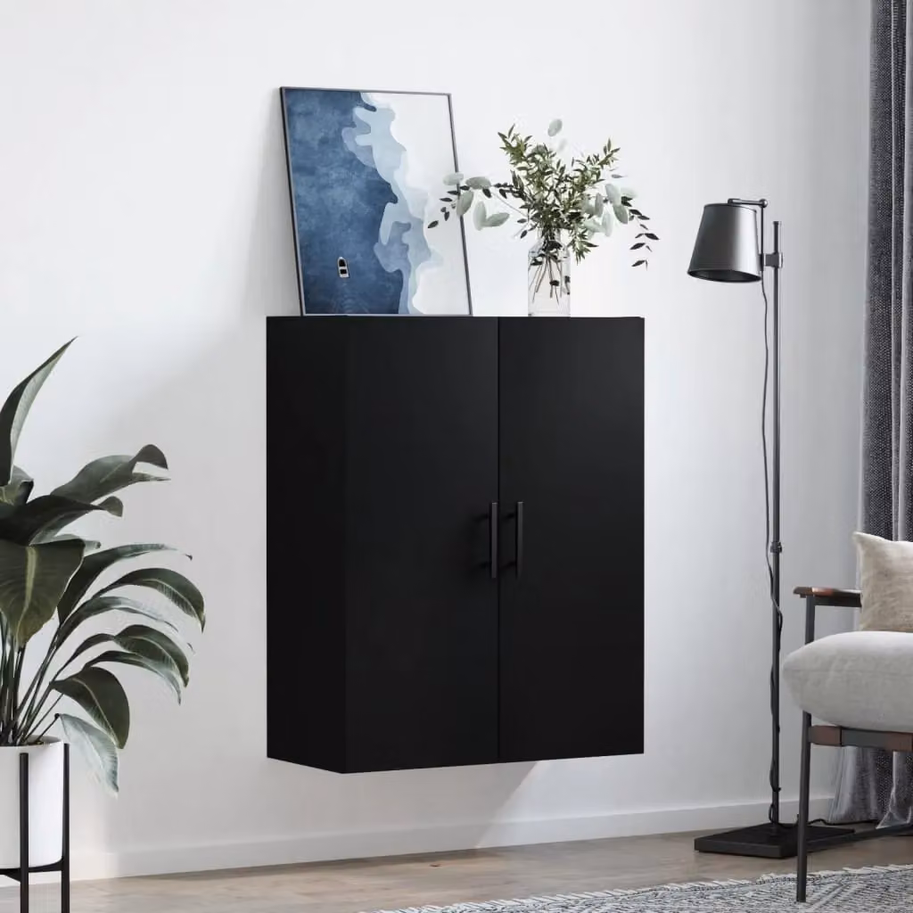 Berkfield Home Wall Mounted Cabinet in Black, W/D/H: 69.5 x 34 x 90 cm – 3