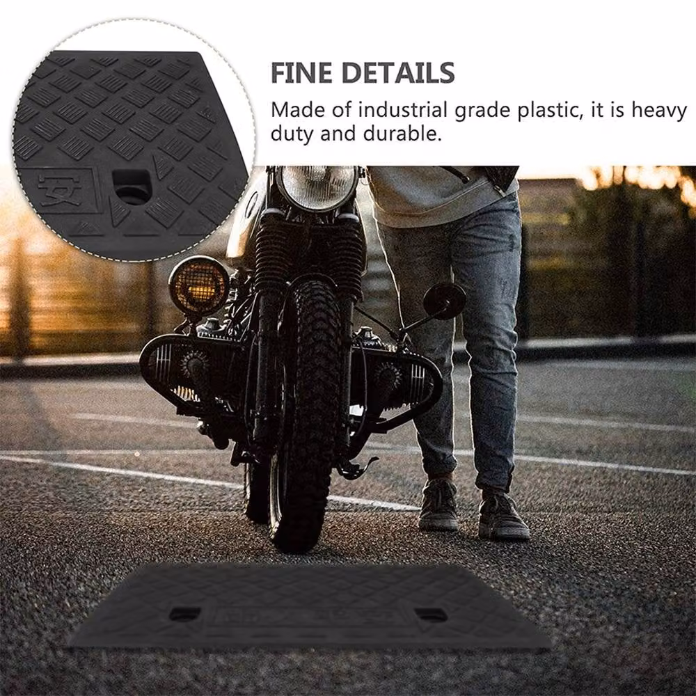 Ventryn Heavy Duty Rubber Kerb Ramps for HGV, Lorry, Truck and Car, Black, 2 x 50 cm – 5