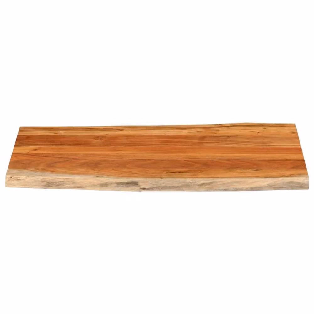 Berkfield Home Rectangular Solid Wood Acacia Live Edge Table Top, Brown, W: 110 cm, D: 60 cm, H: 2.5 cm – 2