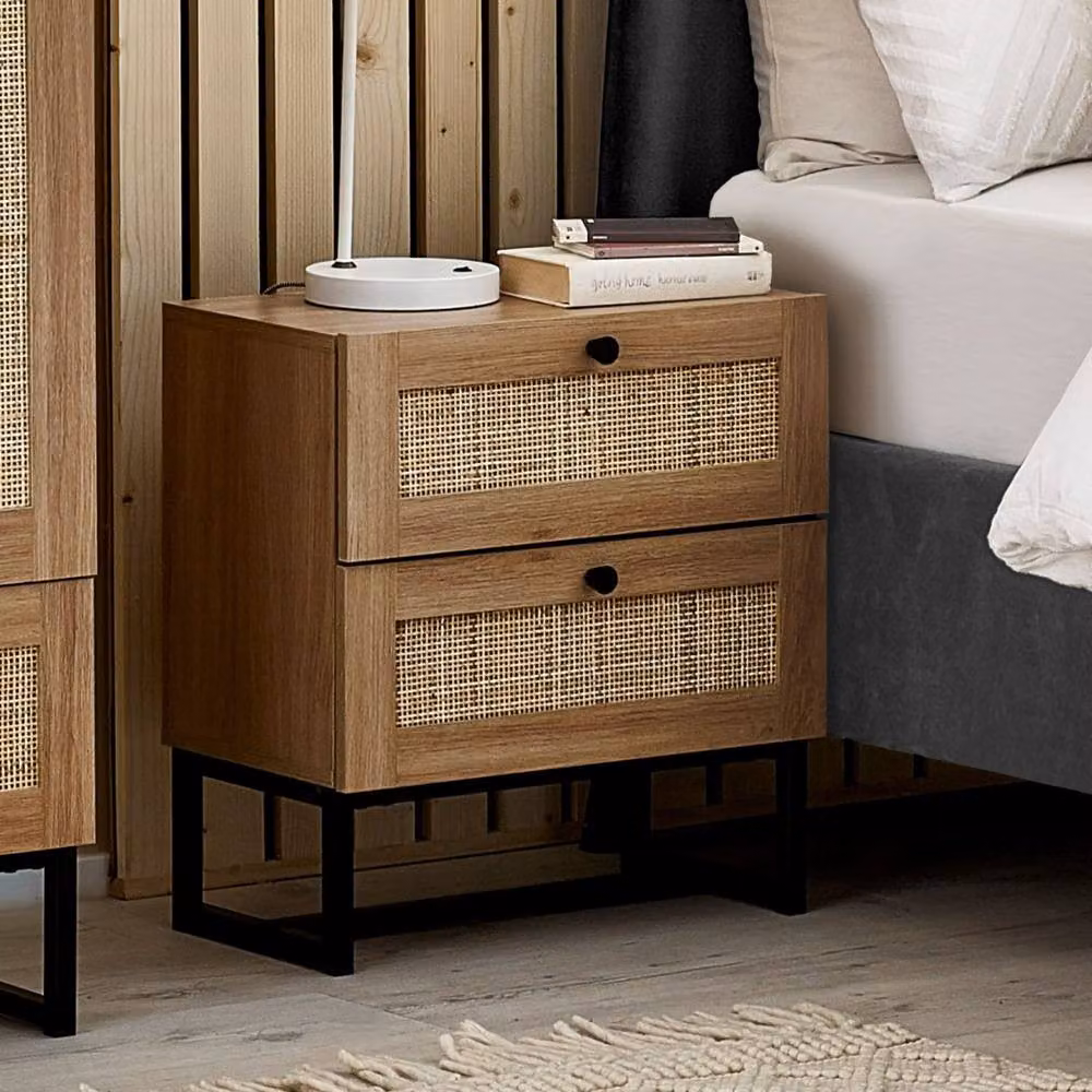 Cheshire Premium Trelawny 2 Drawer Oak Bedside Unit in Brown – 3