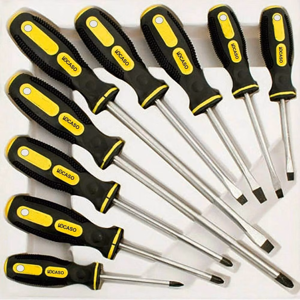 FLAVORA 9-Piece Magnetic Heavy Duty Screwdriver Set with Comfort Grip and Philips Bits, Multicolour – 2