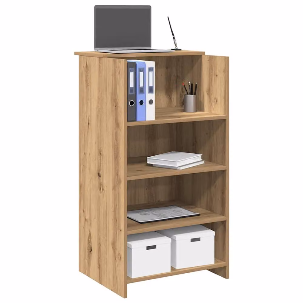 Berkfield Home Artisan Oak Reception Desk in Brown, W/D/H: 55 x 50 x 103.5 cm – 1