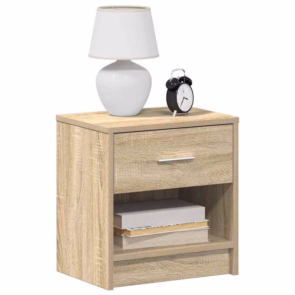 Berkfield Home Bedside Cabinet with Drawer in Sonoma Oak Light Brown, W/D/H: 39 x 28 x 41 cm – 2