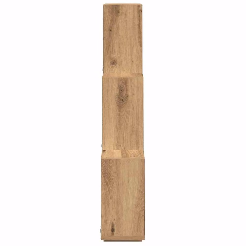 Berkfield Home Artisan Oak Wall Cube Shelf, Brown, W/D/H: 78 x 15 x 93 cm – 3
