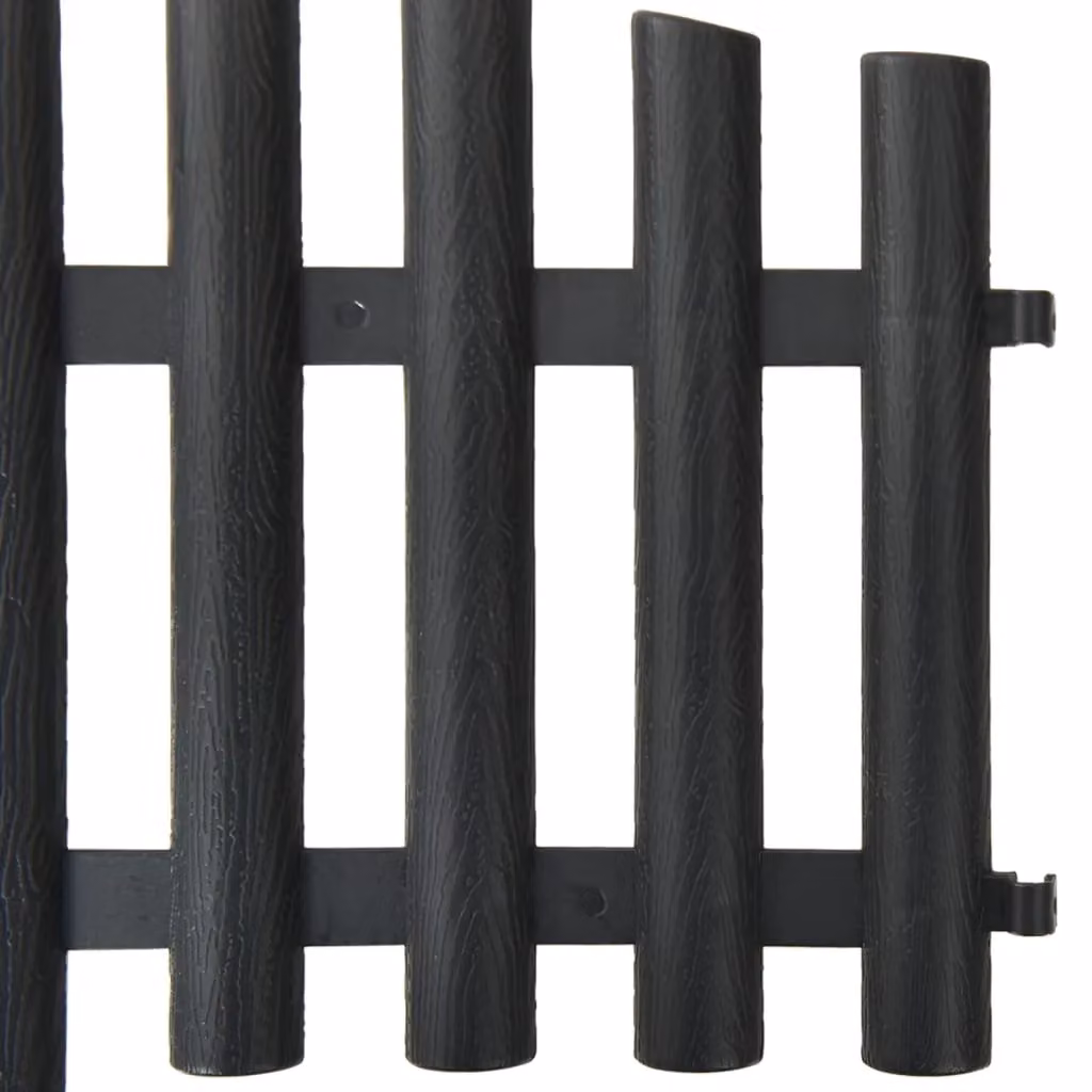 Berkfield Home Lawn Edging Set, 17 Pieces, Anthracite, 10 m, Plastic – 3