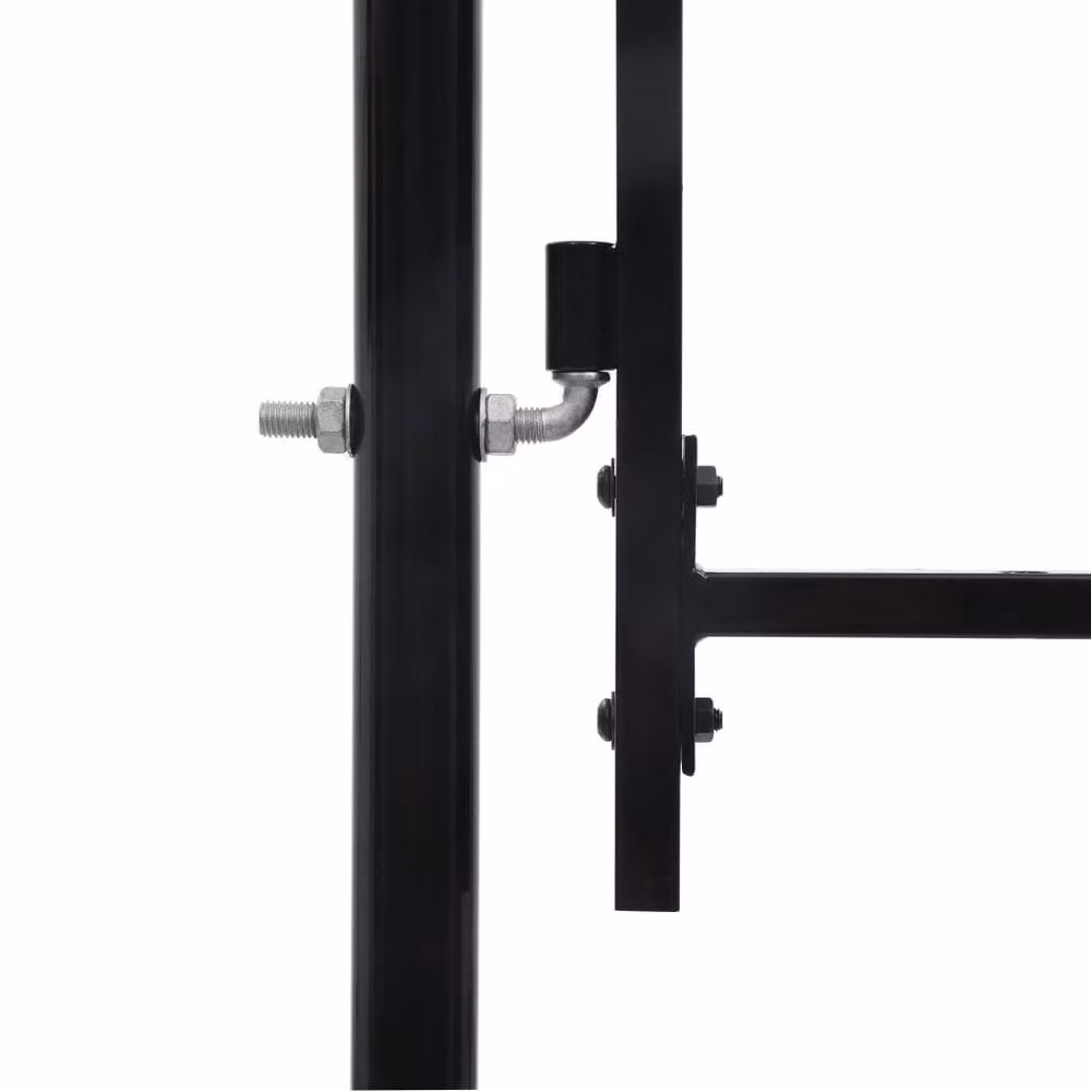 Berkfield Home Double Door Steel Fence Gate with Spear Top, Black, W: 400 cm, H: 150 cm – 2