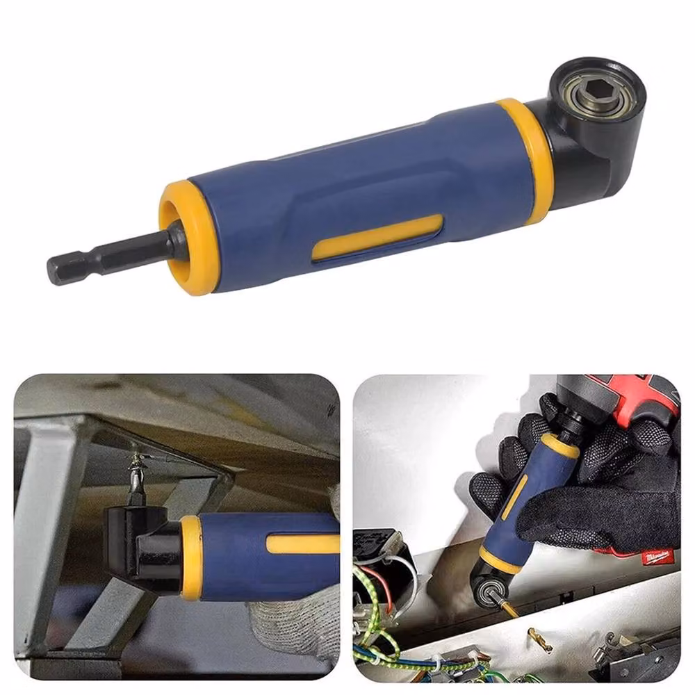 KORVIXA Blue Right Angle Screwdriver Adapter Bit Holder, Length: 12.5 cm – 4