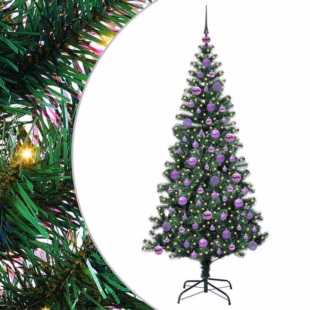 Berkfield Home Elegant Pre-lit Artificial Christmas Tree, Green, Height: 180 cm – 3
