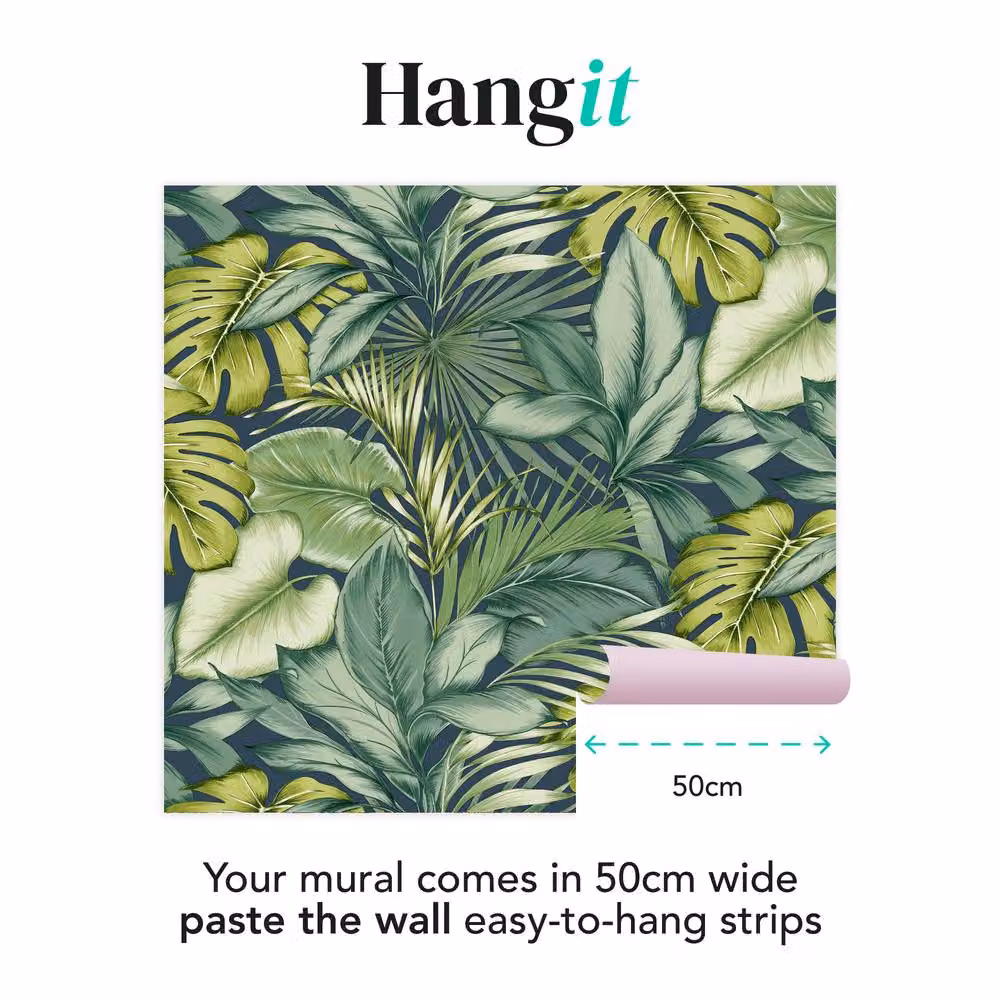 Superfresco Easy Monstera Green and Blue Floral Wall Mural, W: 300 cm, H: 280 cm – 3