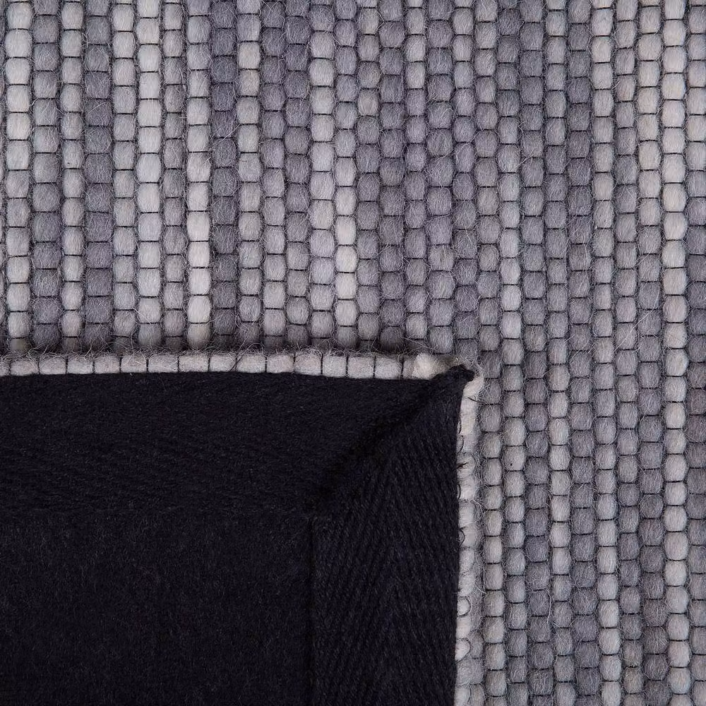 Wyld and Coco Home Grey Modern Handwoven Wool and Polyester Rectangular Rug, W: 140 cm, L: 200 cm – 3