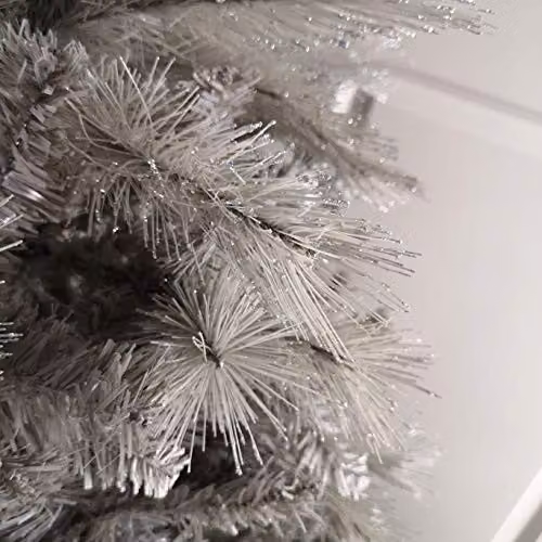 Premier 2.1m Silver Glitter Tip Fir Christmas Tree in Grey – 2