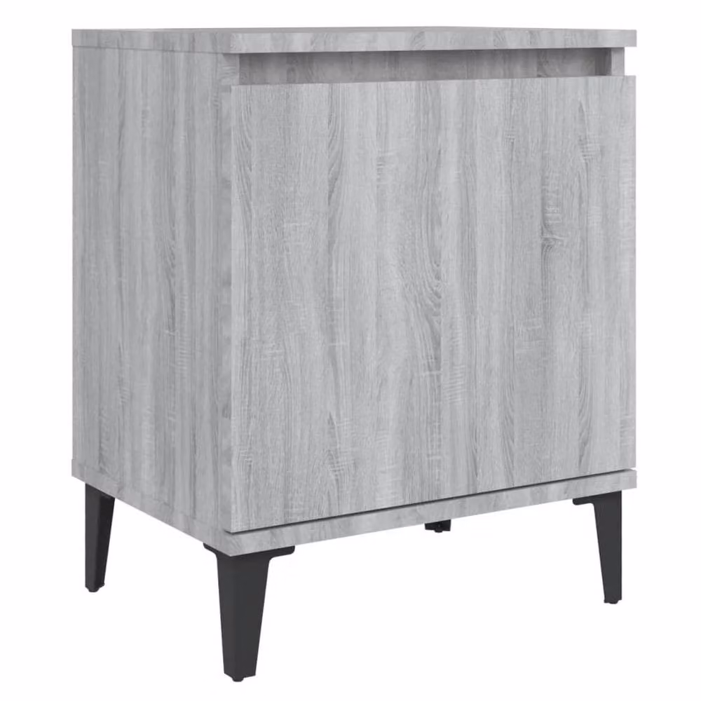 Berkfield Home Sturdy Bed Cabinet with Metal Legs in Grey Sonoma, W: 40 cm, D: 30 cm, H: 50 cm – 2