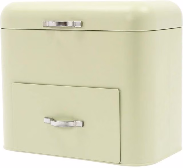 VOGREX Electroplated Large Capacity Bread Storage Keeper Organizer, Green