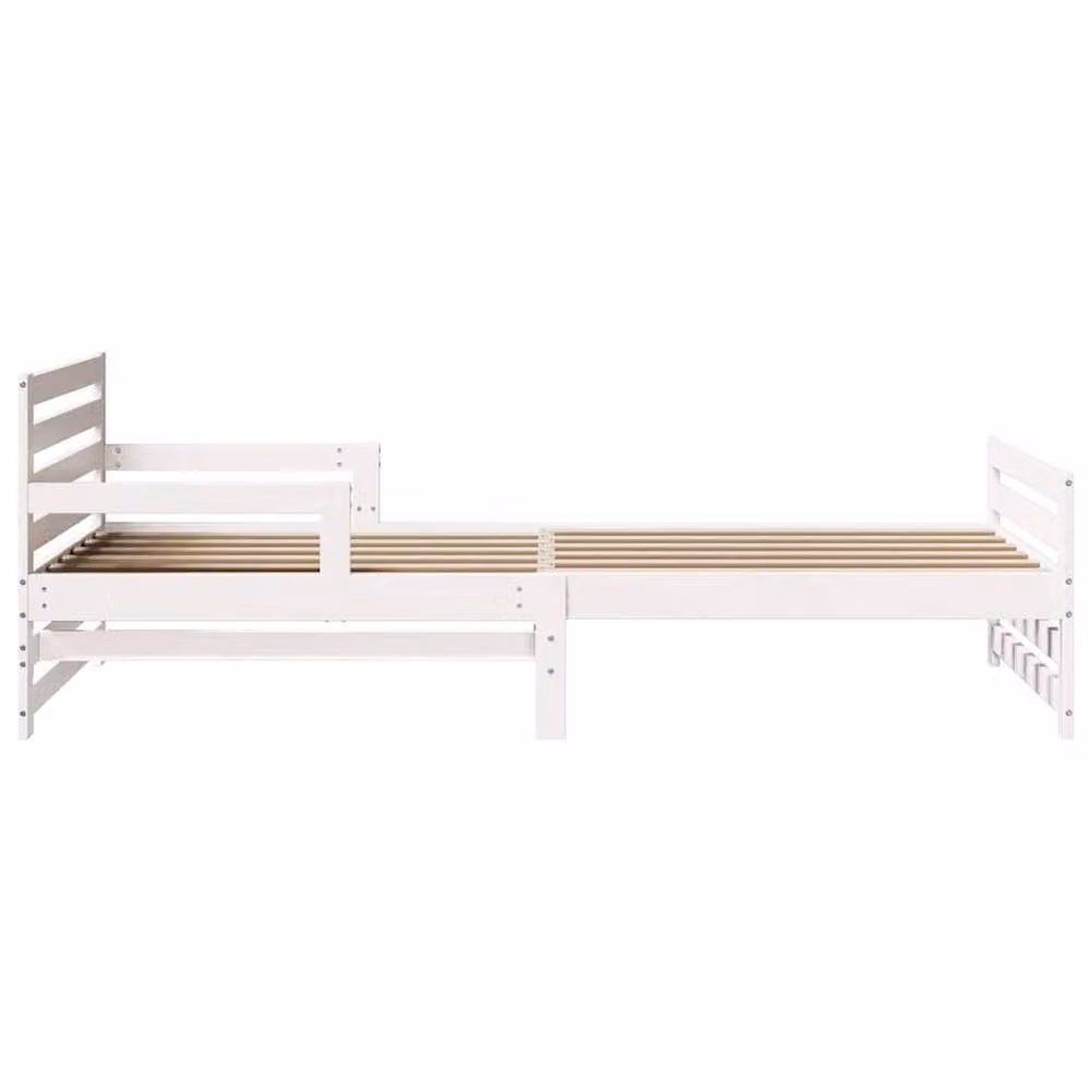 Berkfield Home Modern White Childrens Bed Frame with Headboard W/D/H: 200 x 80 x 57 cm – 2