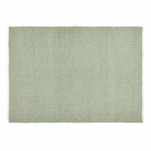 HUG RUG Herringbone Dark Green Rectangular Kitchen Rug, W: 120 cm, L: 170 cm