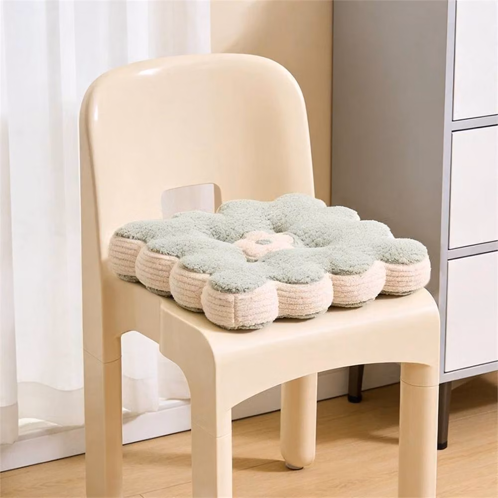 Kelvenix Green Plush Dining Chair Seat Pads W/D/H: 100 x 190 cm