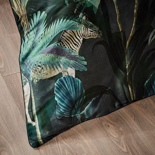 Paoletti Siona Reversible Wild Animals Cotton Duvet Cover Set, Multicolour, W/D/H: 200 x 200 x 140 cm – 3