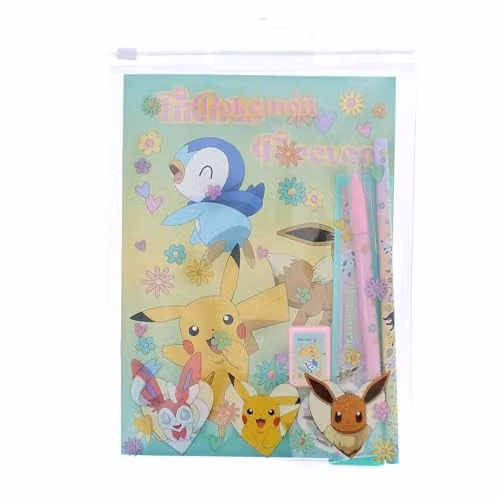 Blueprint Collections Pokemon Super Stationery Set in Multicolour and Blue