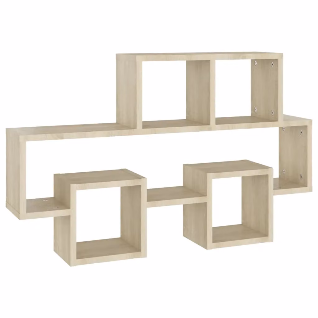 Berkfield Home Car-shaped Wall Shelf in Sonoma Oak, Brown, W: 82 cm, D: 15 cm, H: 51 cm