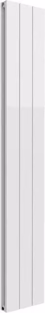 Bathroom Kingdom Casina White Double Flat Panel Vertical Aluminium Radiator H: 180 cm, W: 28 cm