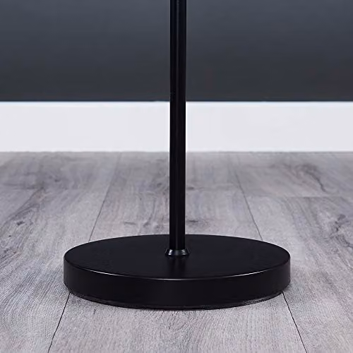 MiniSun Modern Metal Floor Lamp with Black and Gold Fabric Drum Shade by ValueLights – 3