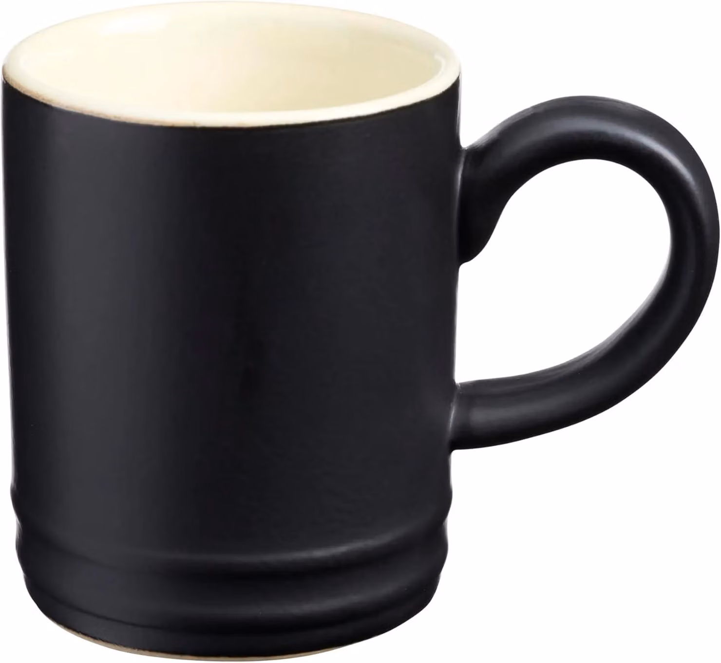 Cooks Professional Set of 4 Black Stoneware Espresso Coffee Cups, 100ml – 3