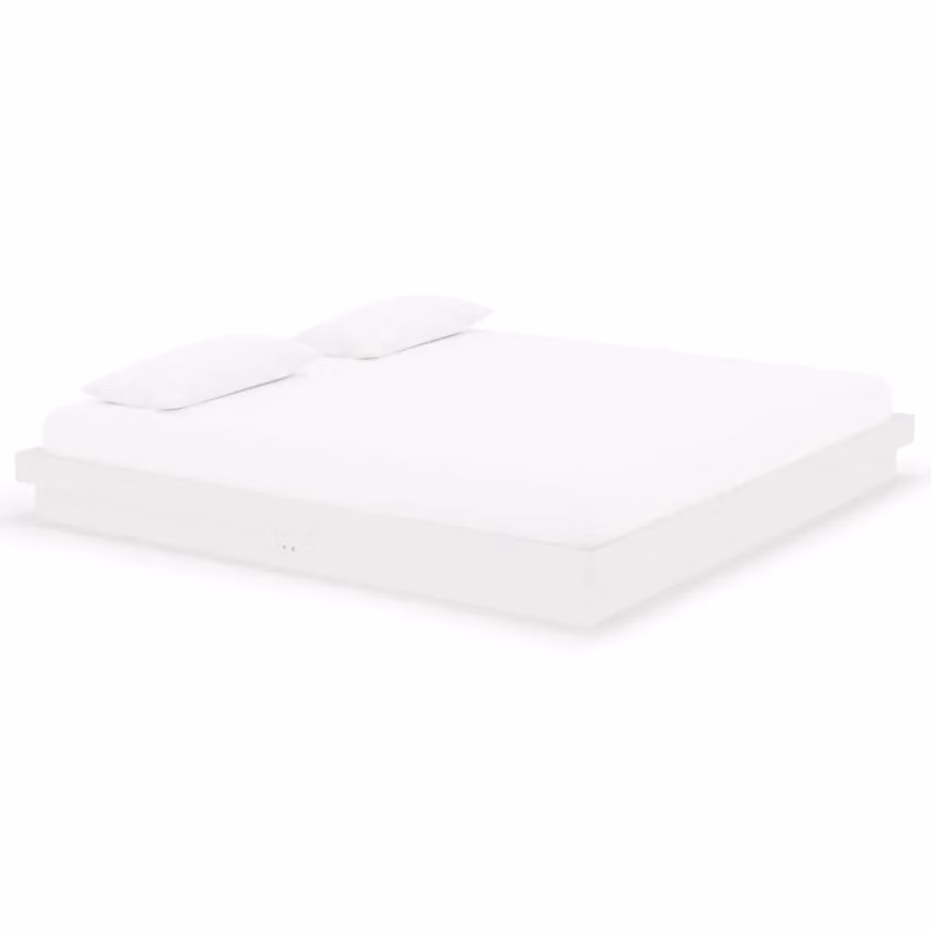Berkfield Home White Solid Wood Pine Bed Frame 200 x 200 cm – 2