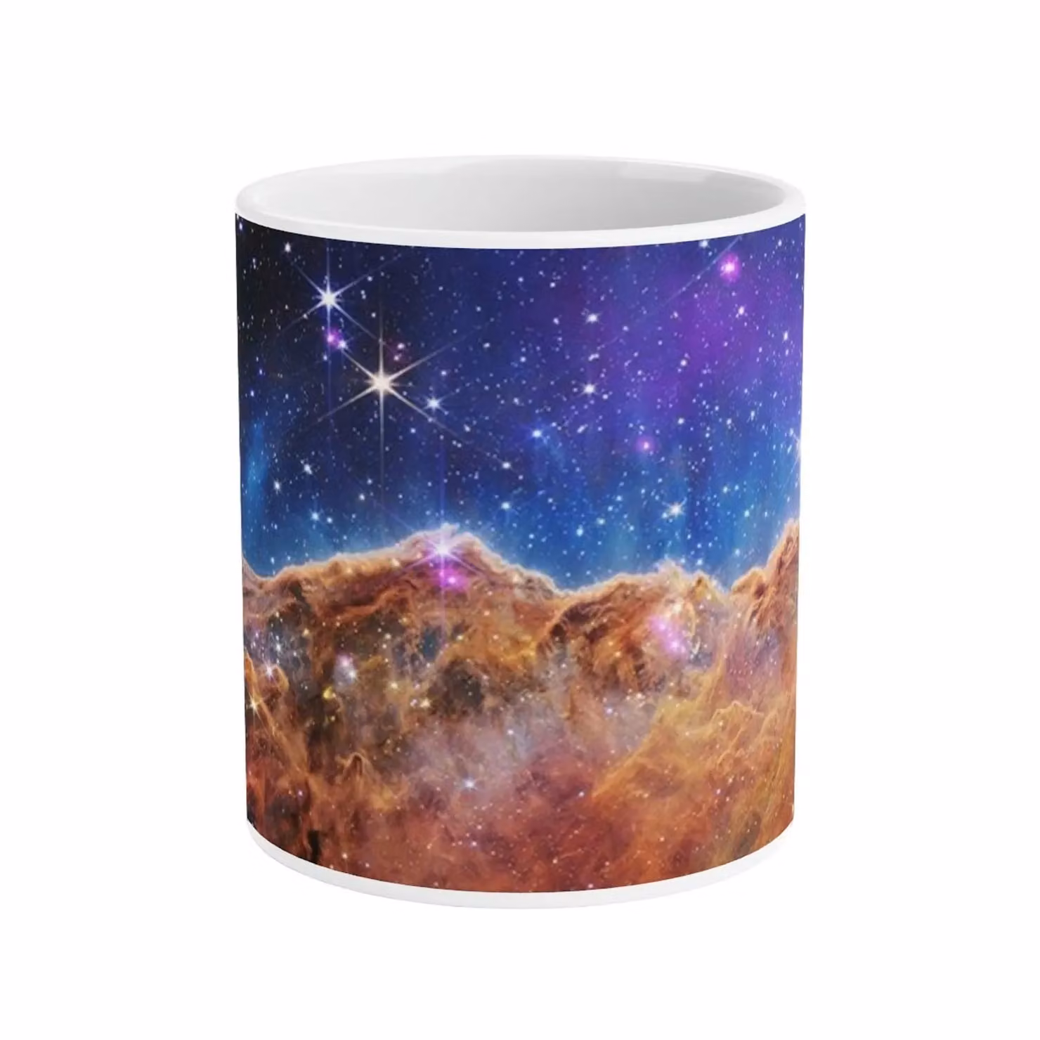 NASA Carina Nebula Ceramic Mug in White and Multicolour
