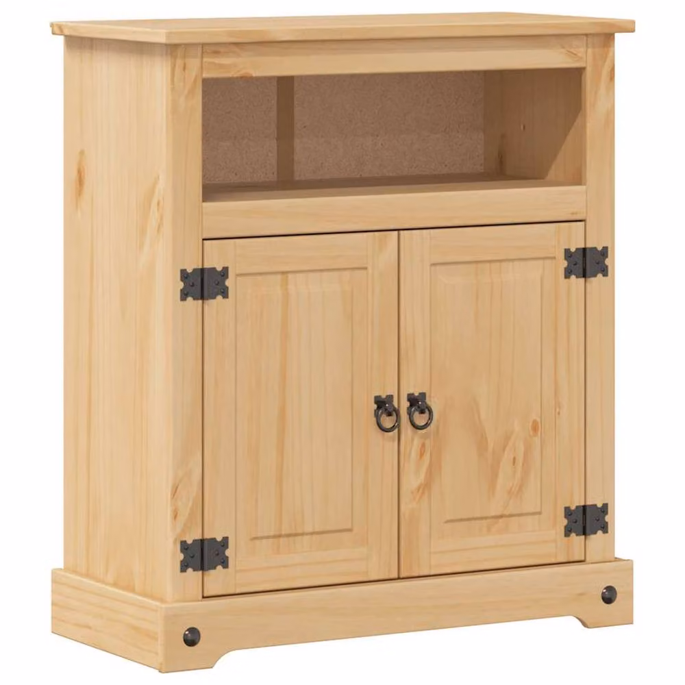 Berkfield Home Corona 2 Piece Bathroom Furniture Set in Beige Waxed Solid Pine – 3
