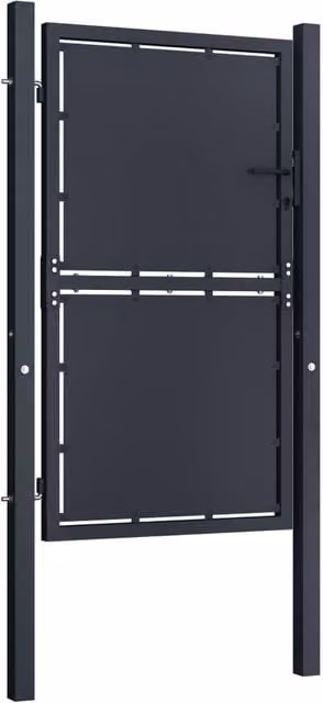 Berkfield Home Steel Swing Garden Gate in Anthracite Grey, W: 100 cm, H: 125 cm – 1