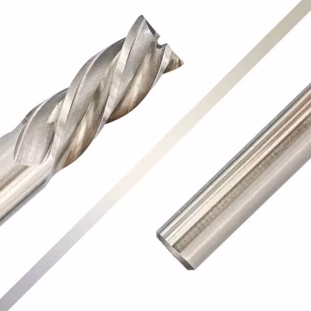 FLAVORA 10-Piece 4 Flute HSS End Mill Set with 12mm Drill Bits in Silver