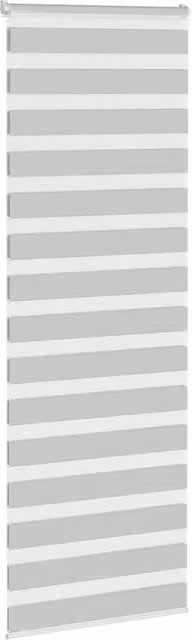 Berkfield Home Elegant Zebra Blind in Light Grey, W: 90 cm, H: 230 cm