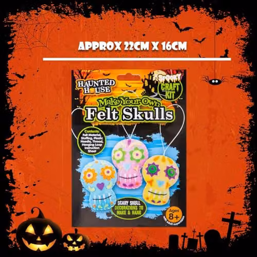 VFM e-Store Halloween Skulls Felt Weaving Craft Kit, Multicolour – 4