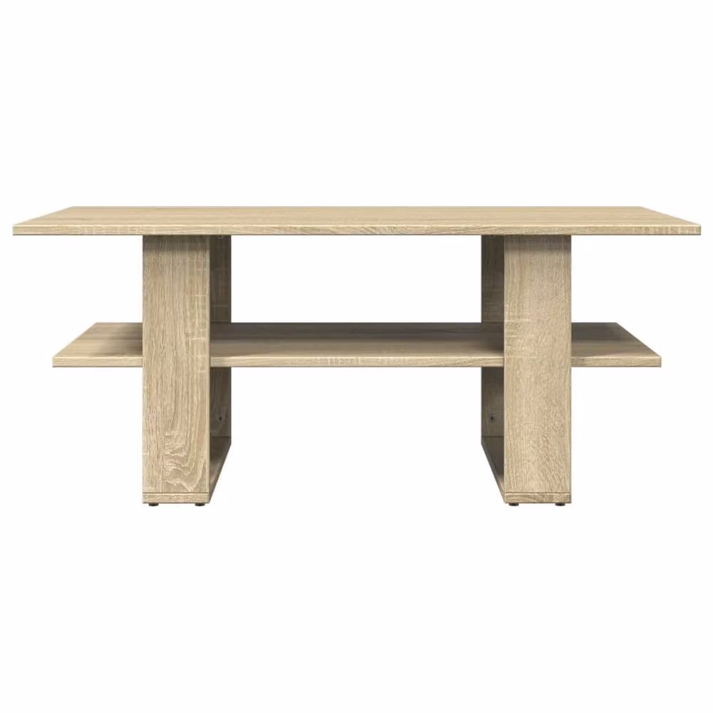 Berkfield Home Sonoma Oak Coffee Table in Light Oak, W/D/H: 102 x 55 x 42 cm – 3