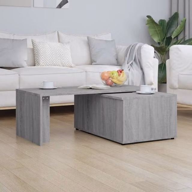 Berkfield Home Modern Grey Sonoma Coffee Table, W: 150 cm, D: 50 cm, H: 35 cm