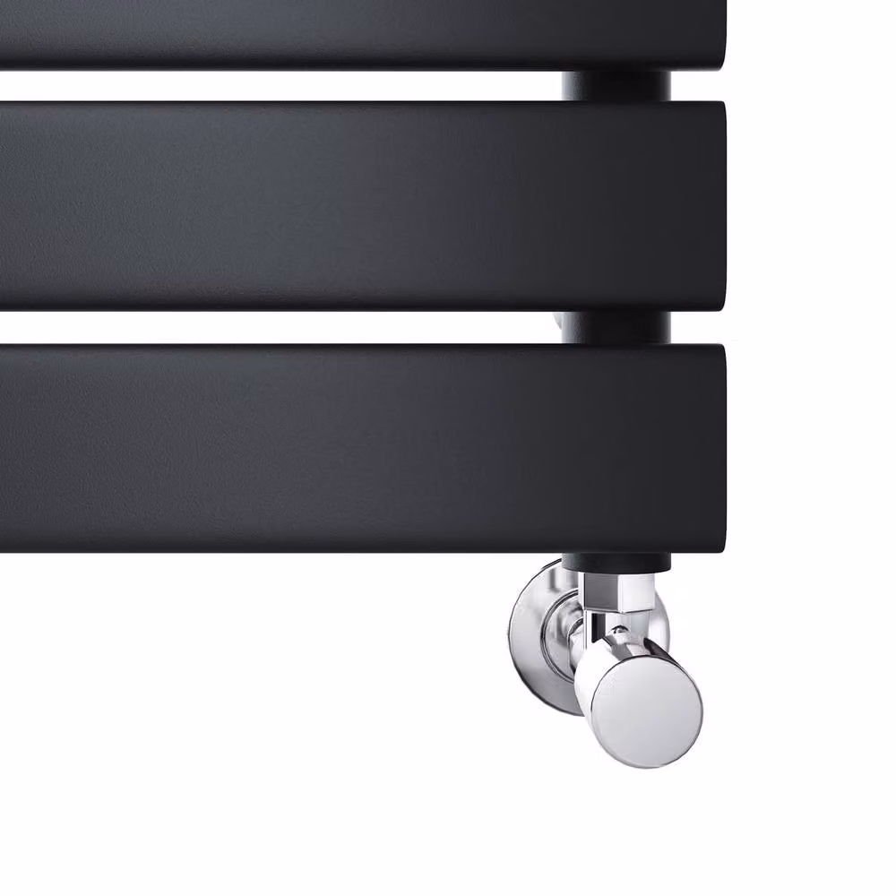 ERGOVEXA Black Steel Flat Panel Towel Rail Radiator – 5