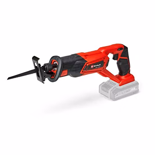Einhell Power X-Change 18V Cordless Reciprocating Saw in Black and Red with 22mm Stroke