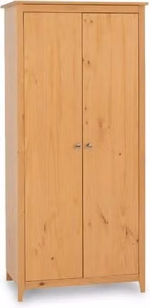 Seconique Oslo Antique Pine 2 Door Double Wardrobe in Brown – 1
