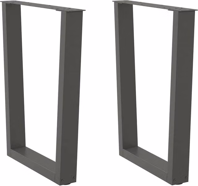 Berkfield Home V-Shape Dining Table Legs, 2 Piece Steel Set in Anthracite Black, H: 72-73.3 cm x W: 70 cm – 1