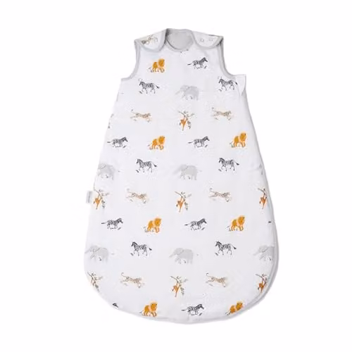 Clair de Lune Jungle Dream 2.5 Tog Baby Sleeping Bag, White, Cotton, 0-6 Months – 1