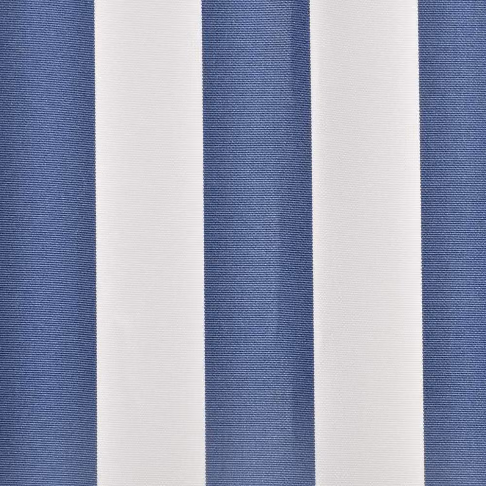 Berkfield Home Blue and White Polyester Awning Sunshade Canvas, W: 450 cm, D: 300 cm – 2