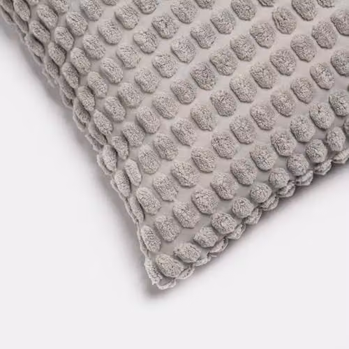 OHS Pack of 4 Bobble Textured Grey Square Cushion Covers, W/D/H: 45 x 45 x 45 cm – 5