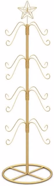 Costway Gold Metal Christmas Stocking Holder Stand with Star Design