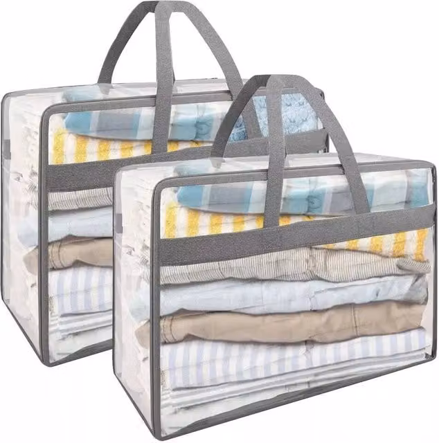 Havendro 2-Piece Transparent PVC Zipped Wardrobe Organiser Boxes – 1