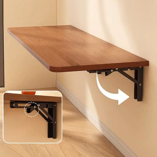 SPETLEK Brown Floating Writing Desk for Home Office, W/D/H: 60 x 40 x 40 cm
