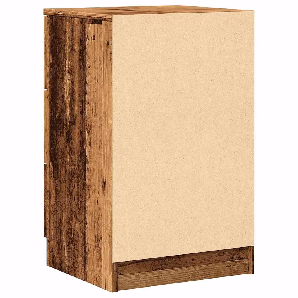 Berkfield Home Bedside Cabinet in Brown Old Wood, W/D/H: 40 x 36 x 65 cm – 4