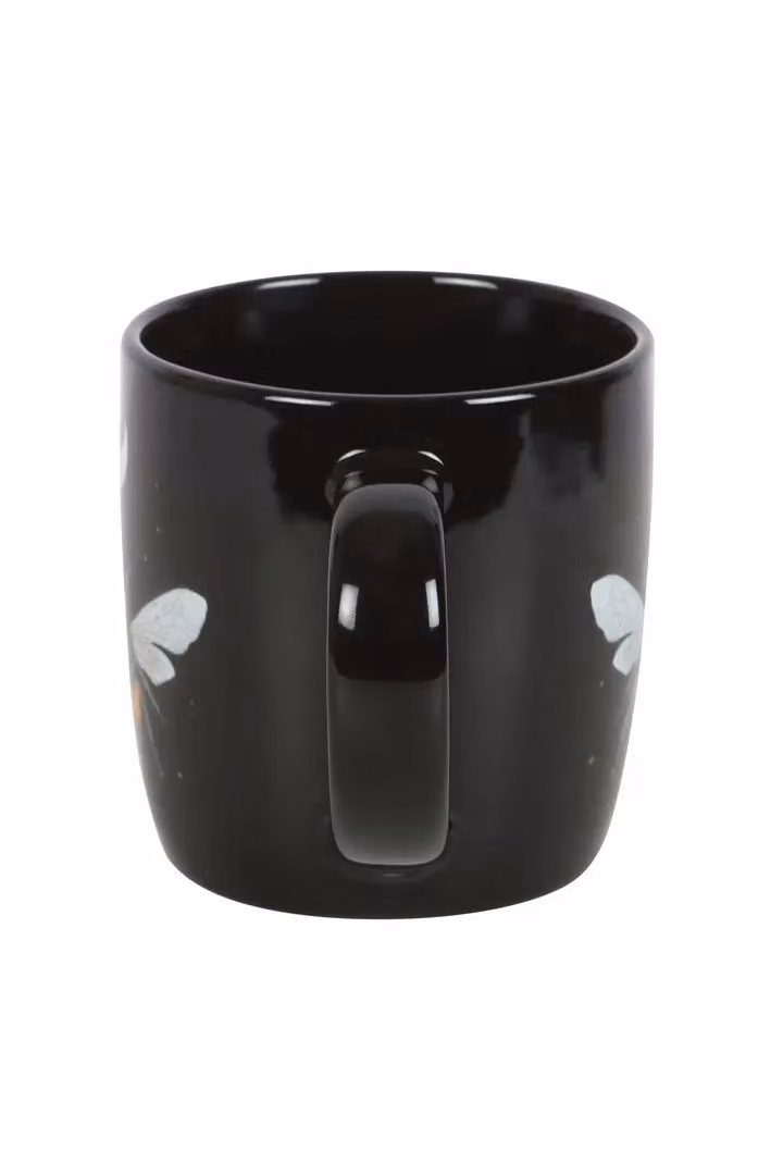 KDMD Forest Bee Ceramic Mug in Black, 340 ml – 2